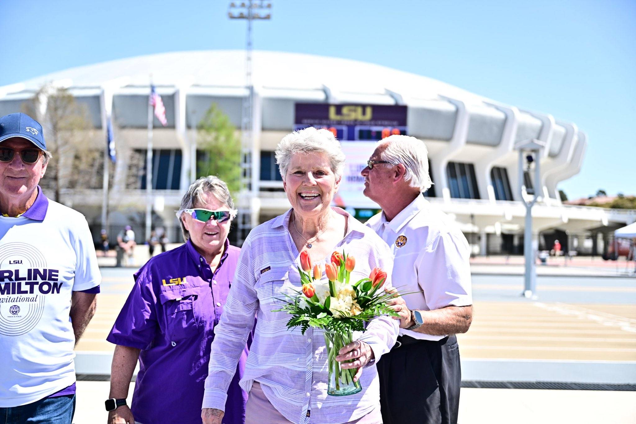 Lurline Hamilton at Track and Field Event