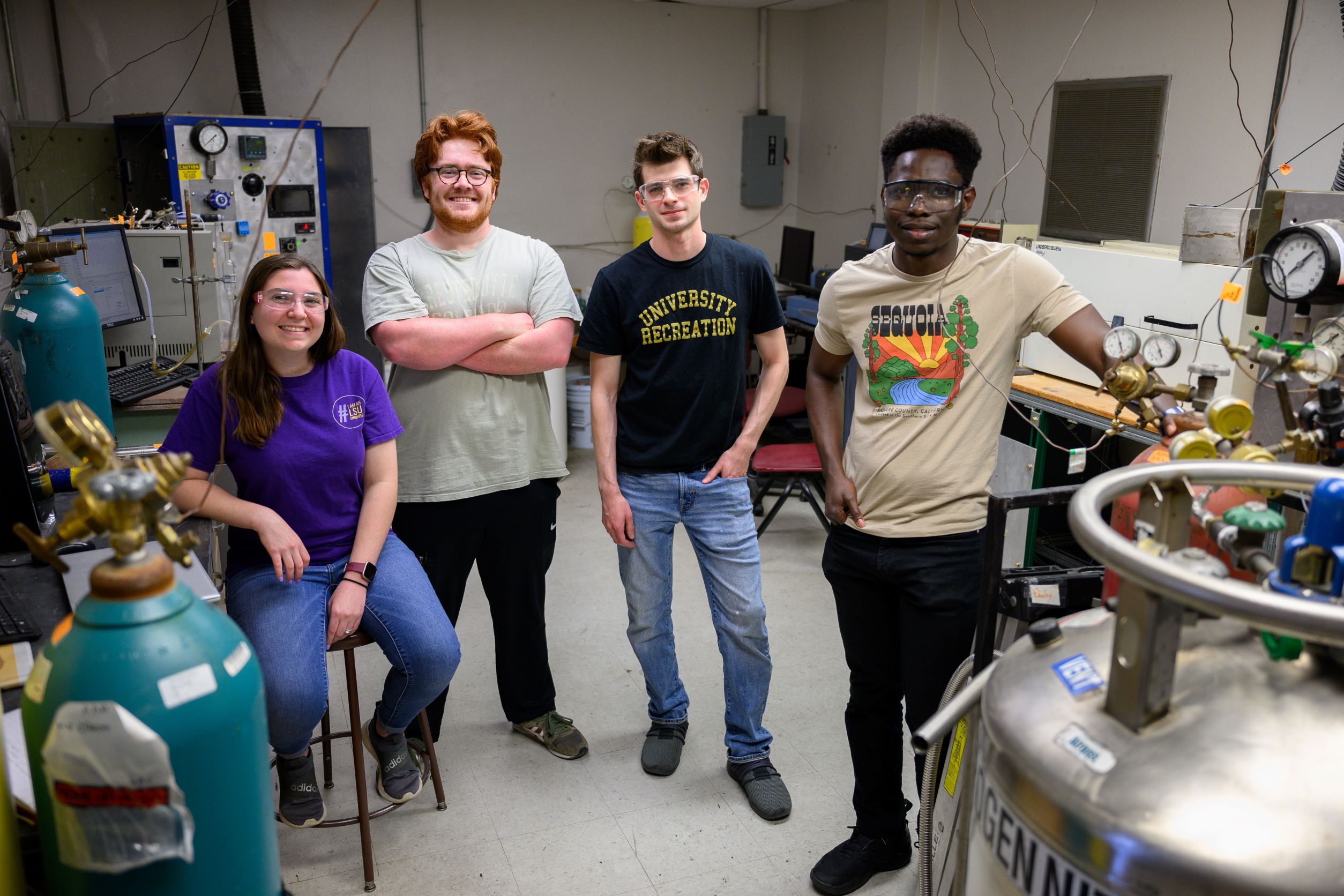 dooley lab with students