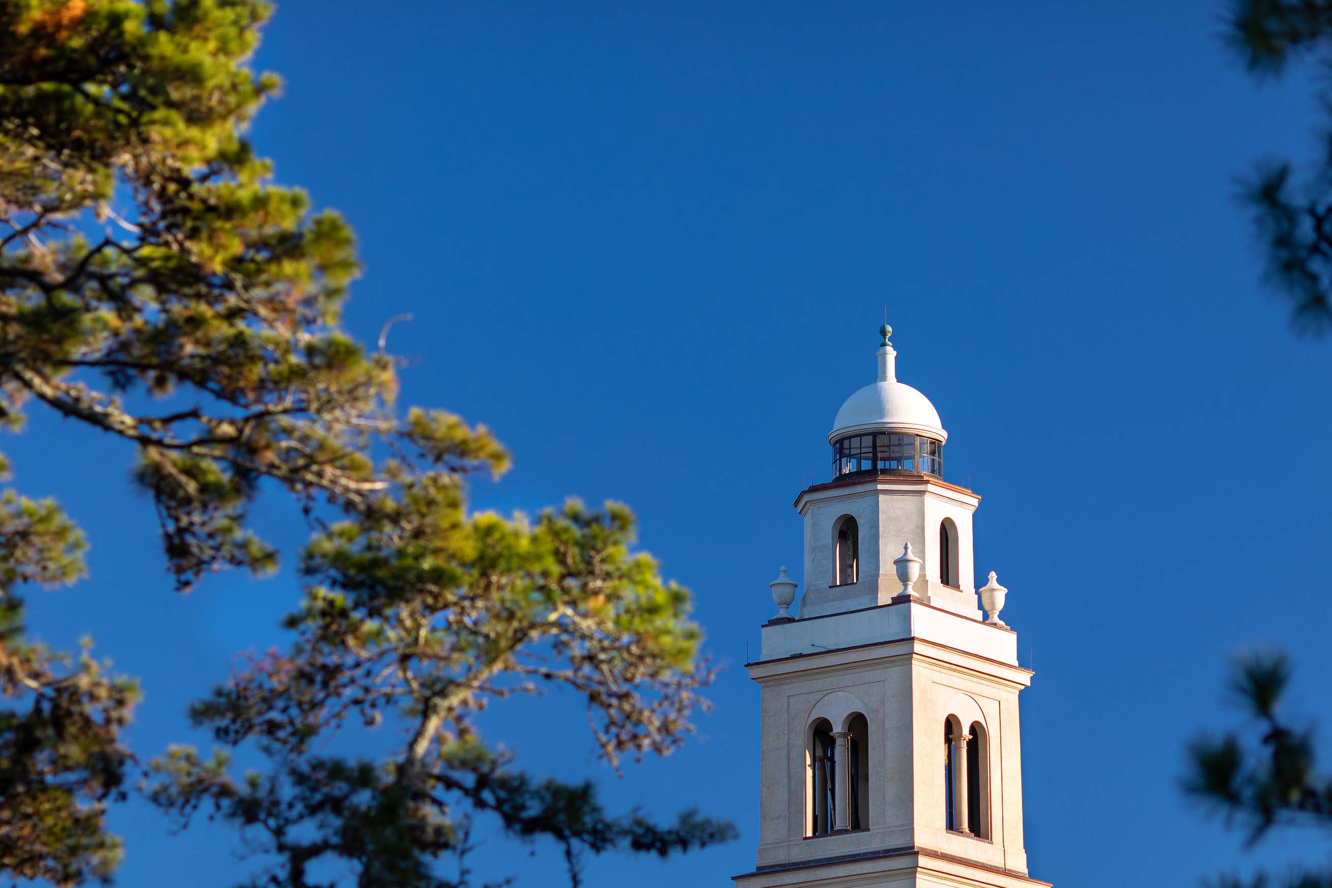 memorial tower in evening