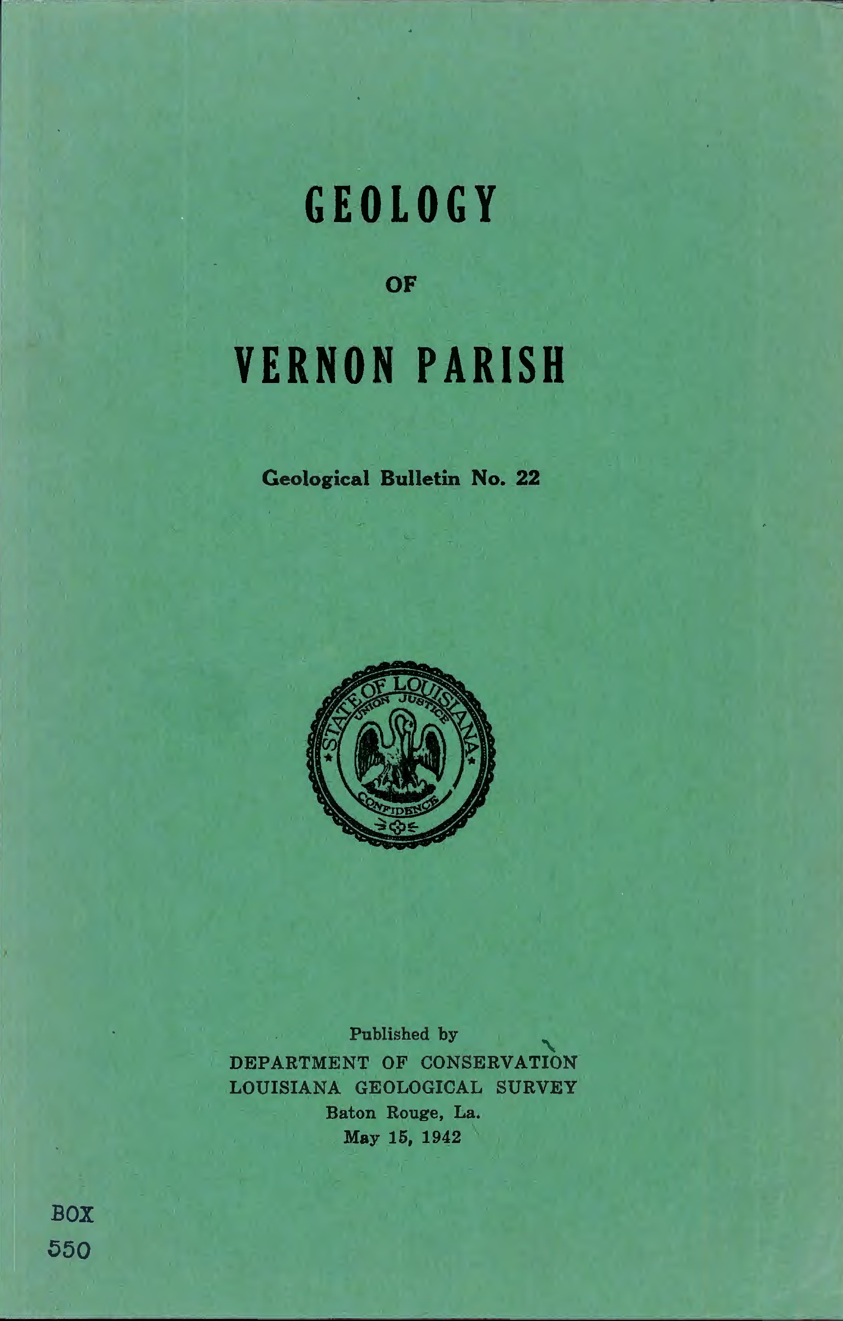 Geology of Vernon Parish