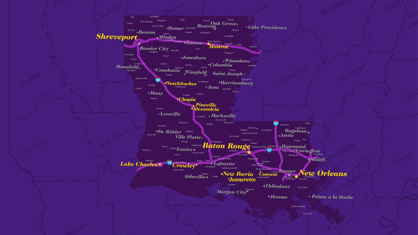 Scholarship First Bus Tour map