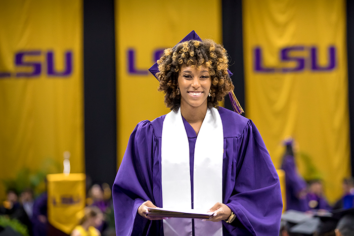 student at commencement