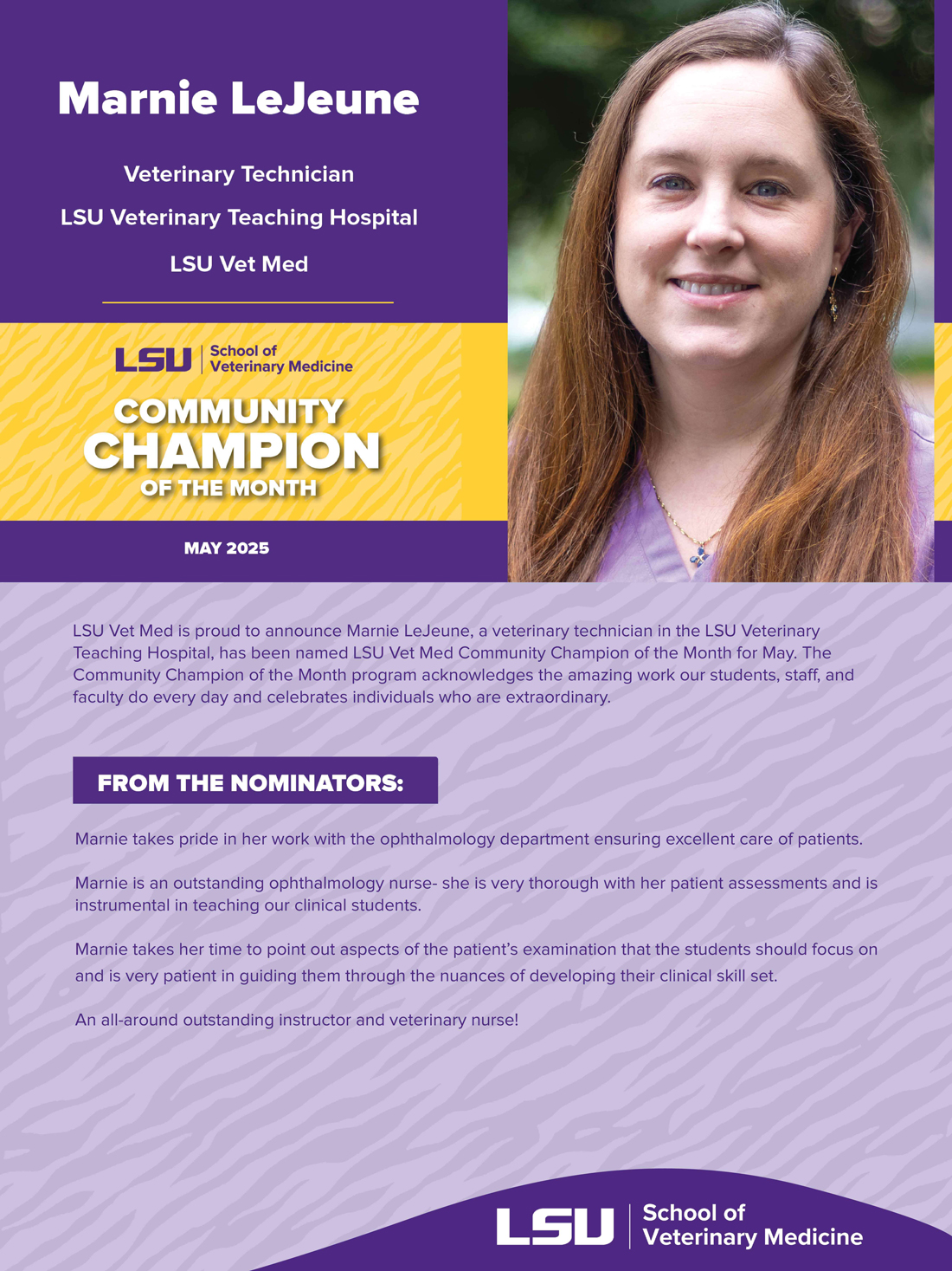Chamption flyer for Marnie LeJeune