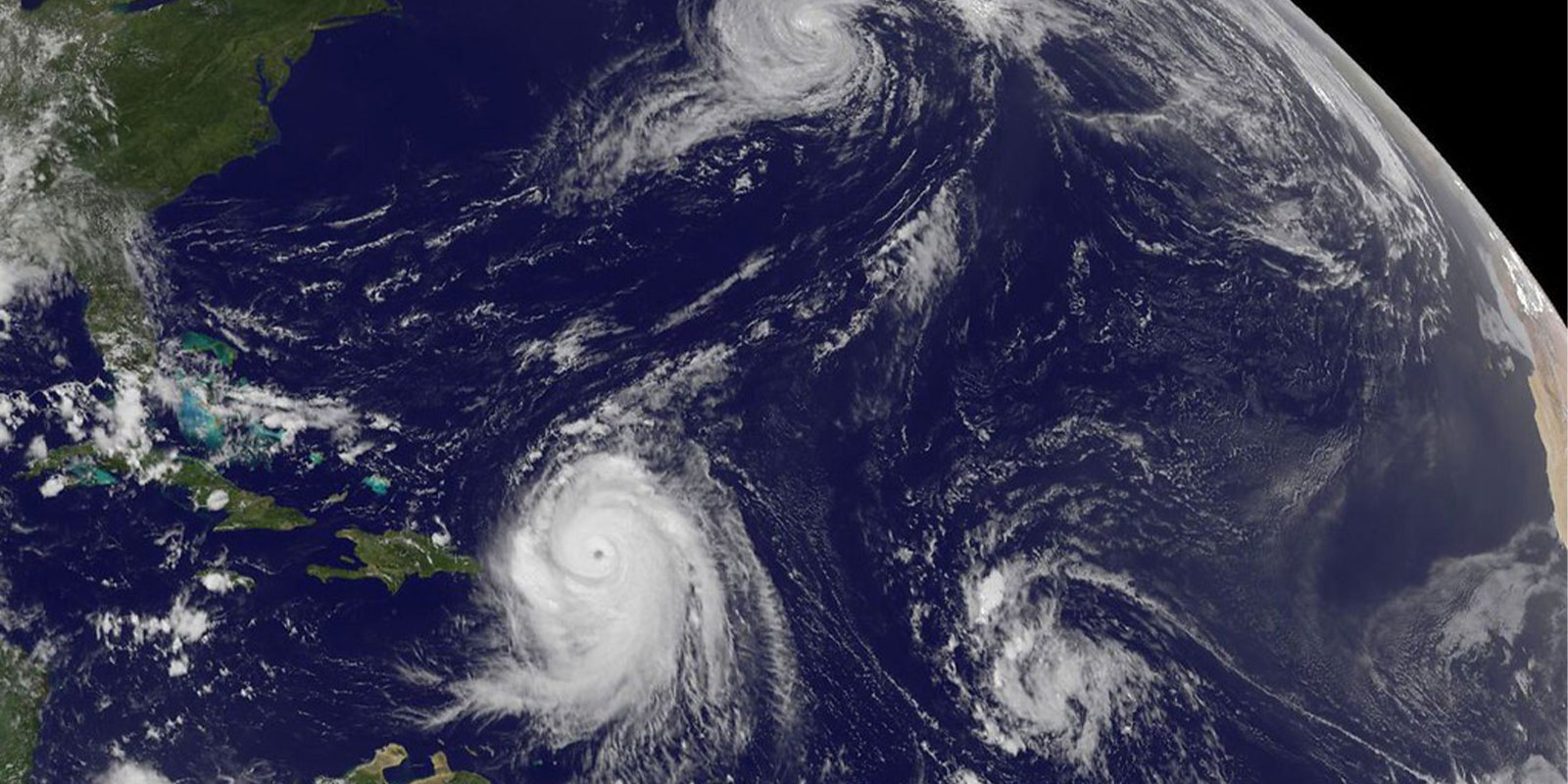 satellite image of hurricane